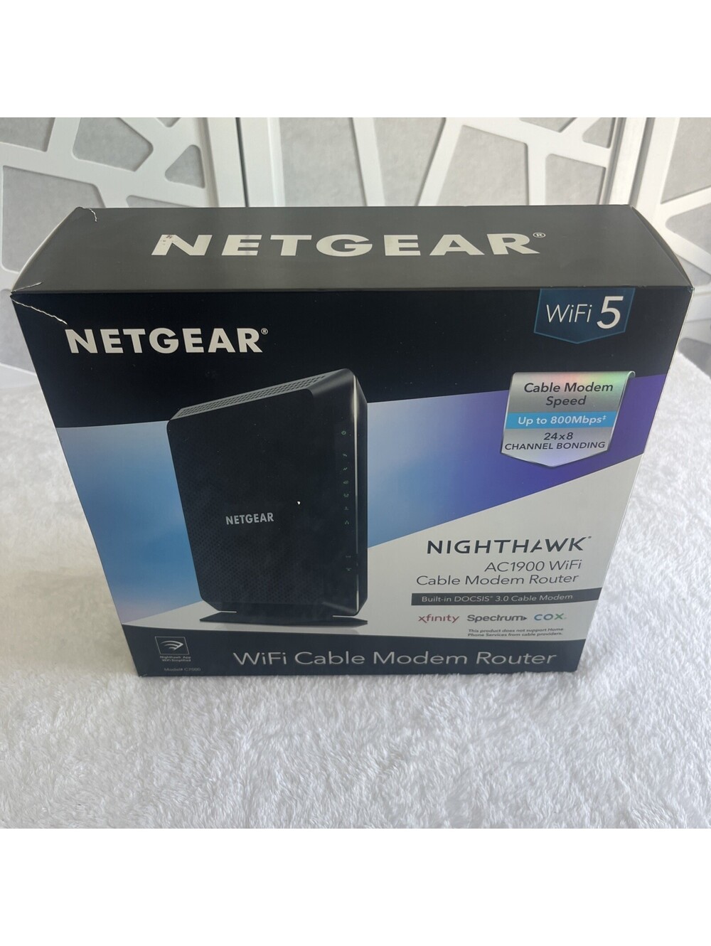FAST High Speed NETGEAR Nighthawk AC1900 WiFi Cable Modem Router C7000 - Picture 2 of 9